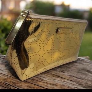 Kate Spade Metro Spade Gold Cosmetic Bag